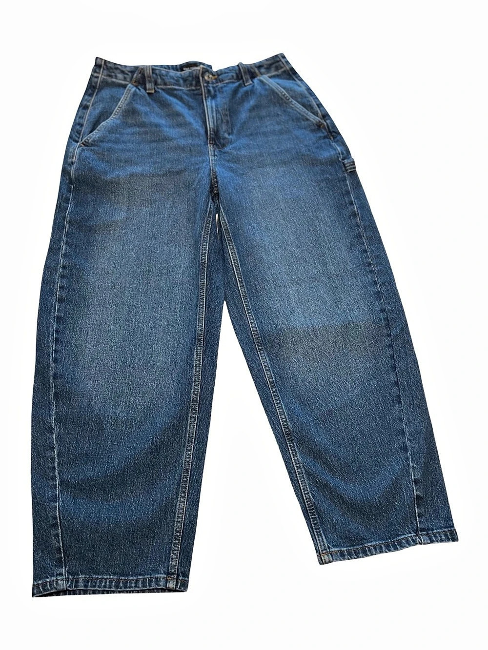 Free Assembly Women's Cropped Carpenter Barrel Jeans